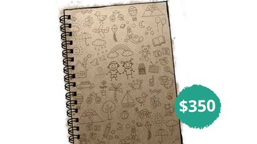 Para ayudar a los niños que se quedan en la casa Sahni venden cuadernitos