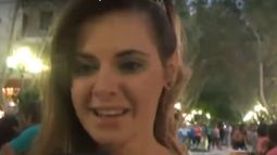 La reina de Angaco bailó folklore en las peatonales