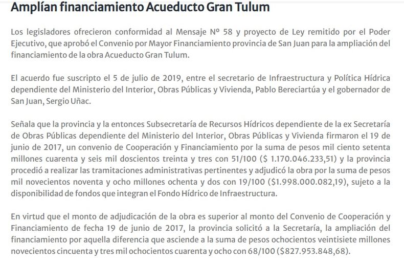 La ampliación de presupuesto para la obra del acueducto Gran Tulum fue aprobado por la Cámara de Diputados. 