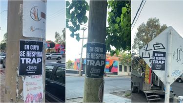 En San Juan aparecieron carteles con la frase En Cuyo se respira TRAP y desatan el misterio en redes