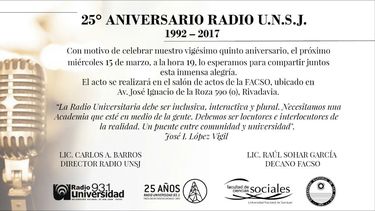 La radio Universidad festeja su primer cuarto de siglo