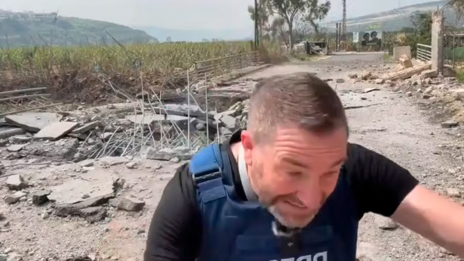 ¡Por un pelo! Así se salvaron dos periodistas de un misil israelí