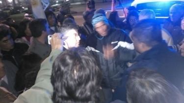 Tranquilidad en la plaza de Jáchal luego de la manifestación