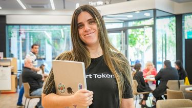 Camila Chaves, la sanjuanina de 27 años que asegura que crea soluciones para facilitarle la vida a la gente.&nbsp;