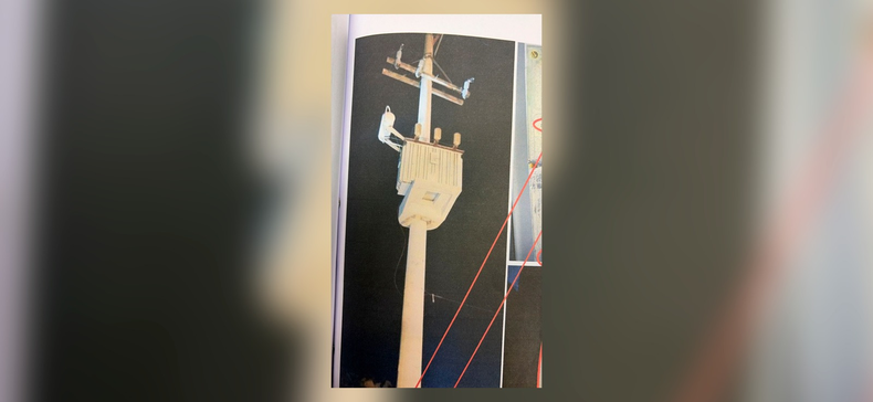 Este es uno de los transformadores robados que encontraron dentro de la finca de Punta del Agua, en 25 de Mayo.