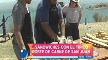 Los Cocineros Argentinos hicieron sánguche de punta de espalda en Ullum