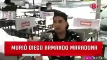 El blooper de un notero sanjuanino: preguntó por Maradona y mirá qué le respondieron