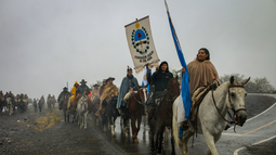 La lluvia, la gran protagonista de la XXXIII Cabalgata de Fe a la Difunta Correa