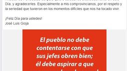 Los políticos saludaron a los comunicadores sanjuaninos a través de facebook
