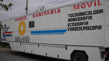 Unidad sanitaria móvil en Rawson
