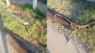 Tres postes con cables de electricidad cayeron en Capital