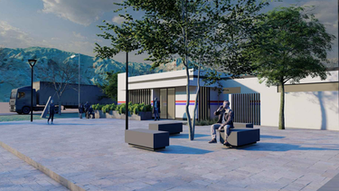 Así se verá el nuevo puesto policial rural de la Difunta Correa.