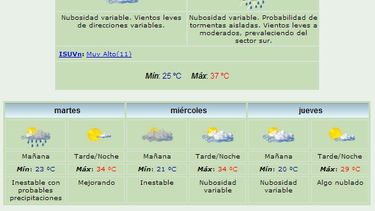 Anuncian máxima de 37 grados y lluvias