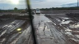 Habilitada, pero muy dañada: así está la 40 al Norte