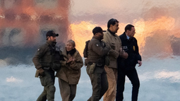 Nicolás Maduro, en el momento que era trasladado al Tribunal de Nueva York.