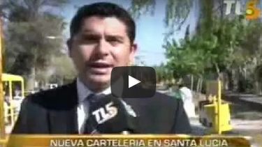 Santa Lucía estrenó cartelería