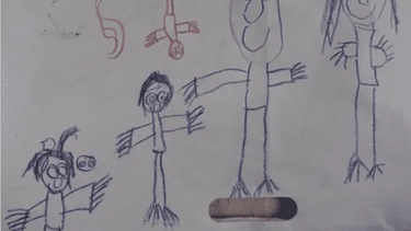 El aterrador dibujo del nene que vio llegar las almas