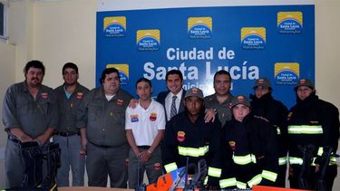 El saludo del intendente Orrego a los bomberos voluntarios