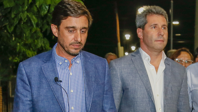 Emilio Baistrocchi (a la izquierda) en sus tiempos de intendente de la Capital y de acercamiento con Sergio Uñac cuando este último era gobernador. Ahora están enfrentados. 