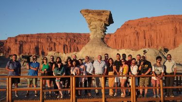 Ischigualasto, uno de los atractivos de San Juan que más sorprendió a los periodistas chilenos.