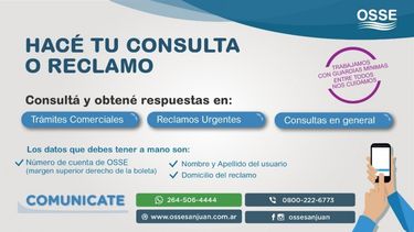 Hacé trámites y consultas en OSSE sin salir de tu casa: todos los medios de contacto