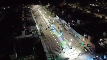 9 de Julio encendió nuevas luces LED y avanza con el recambio en todo el departamento