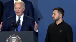 Viral: la cara de Zelensky cuando Biden lo confundió con Putin