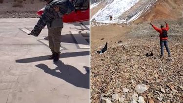 Momentos del rescate del cuerpo