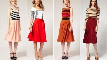 Cuatro estilos para llevar falda midi al trabajo