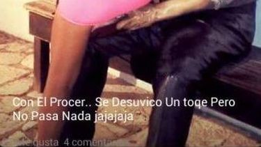 La polémica imagen que circula en las redes: en la falda de Sarmiento