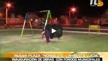 Santa Lucía: ya se disfruta la nueva plaza Noroeste