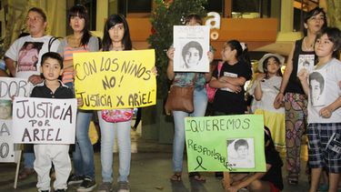 Reclamo de justicia por la muerte de Ariel Tapia
