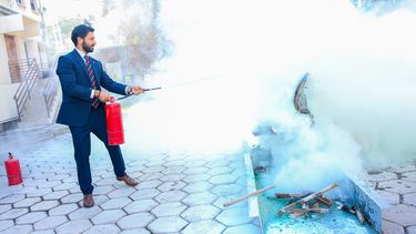 La Legislatura Provincial fue sede de un simulacro de incendio.