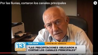 Por las lluvias, cortaron los canales principales