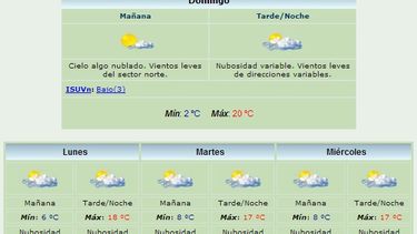 Anuncian máxima de 20 grados y viento Norte