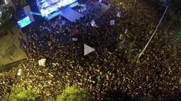 La multitudinaria Fiesta de la Juventud, desde el aire