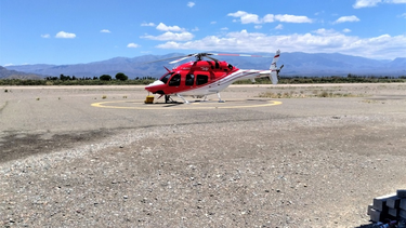 Por un fuerte temporal, debieron evacuar en helicóptero a una mujer de un puesto de Jáchal