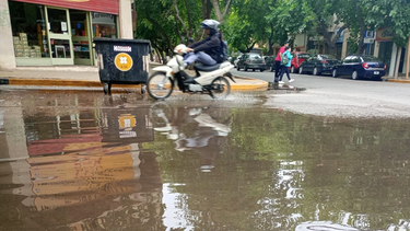 La basura acumulada en acequias de Capital generó un derrame de agua y dos esquinas quedaron anegadas.