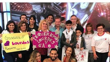 Showmatch: los chicos de Fundame le trajeron suerte a Lourdes