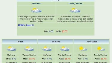 Anuncian máxima de 22 grados y viento Norte