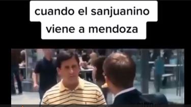 Captura de pantalla del video con el que en Mendoza se burlan de la forma de hablar de los sanjuaninos.