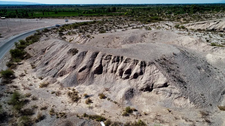 La zona de Albardón en la que se registró el epicentro del terremoto de 1944.