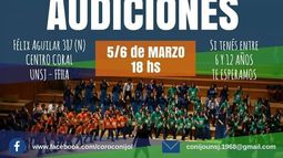 Si sos un niñ@ que te gusta cantar, no te pierdas las audiciones del Coro de la UNSJ