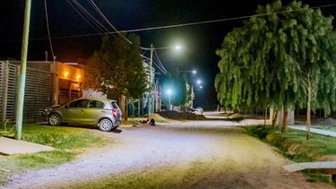 En Rivadavia, los vecinos de tres importantes barrios disfrutan de nueva luminaria