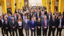 Juan José Orrego dio por iniciado el ciclo de sesiones ordinarias en el Concejo Deliberante de Santa Lucía. Lo acompañaron otros intendentes, legisladores y ministros provinciales. Juan José Orrego dio por iniciado el ciclo de sesiones ordinarias en el Concejo Deliberante de Santa Lucía. Lo acompañaron otros intendentes, legisladores y ministros provinciales.