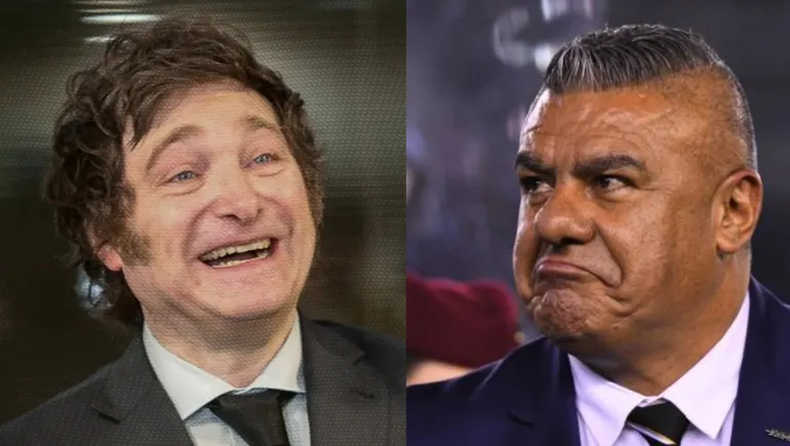 Javier Milei no oculta su enemistad con Chiqui Tapia.