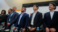 Orrego, Martín y socios, en el lanzamiento del frente Por San Juan el 6 de agosto. Orrego, Martín y socios, en el lanzamiento del frente Por San Juan el 6 de agosto.