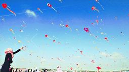 Barrileteada y difusión de mensajes de los niños