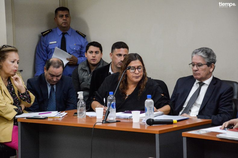 Abogados defensores de los imputados, entre ellos Ivana Salas, Rueda, Fernando Castro, entre otros.