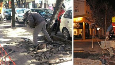 Capital ya arregló 3.000 m2 de veredas del microcentro